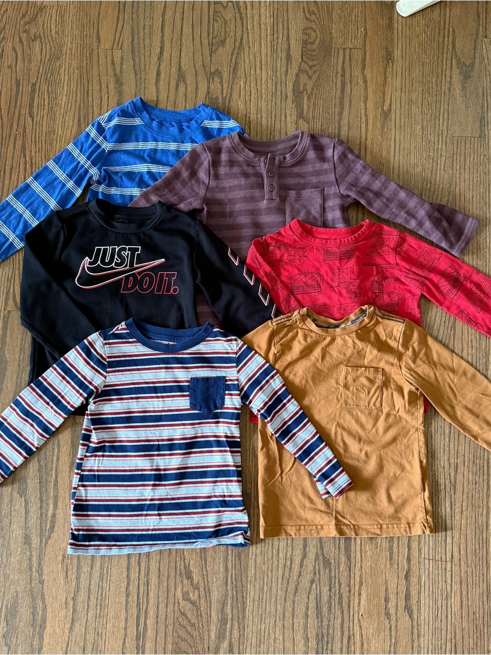 Bundle of six 3T long sleeve shirts